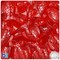 BeadTin Ruby Transparent 24mm Fish Plastic Pony Beads (24pcs)